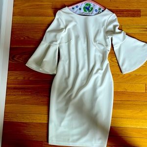 Size 4 Calvin Klein Dress, worn once for work event. Off-white.